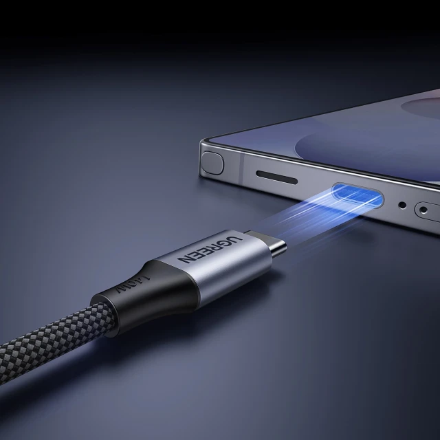 Кабель Ugreen 2в1 USB-C - 2xUSB-C PD 140W 2m Black (75733)