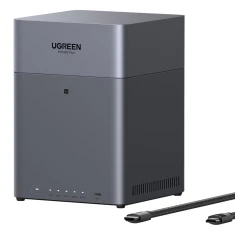 Файловий сервер NAS Ugreen DH4300 Plus 4-дисковий A76+A55 8GB DDR4 2.5GbE 4K з кабелем HDMI (85660)
