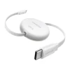 Кабель USB-C Ugreen L531 PD 100W що згортається 1m Білий (95673)