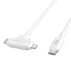 Кабель Hyper HyperJuice USB-C to USB-C and Lightning Hybrid 60W 1 м White (6941921149376)