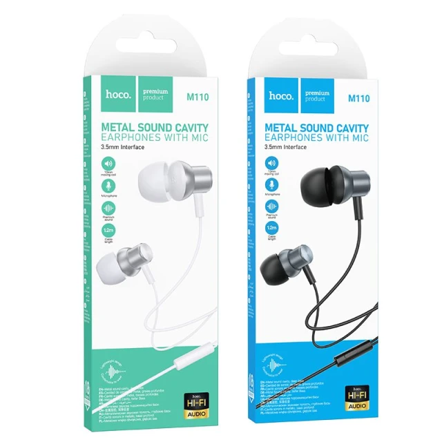 Навушники Hoco M110 Jack 3.5 mm Silver (6942007602945)