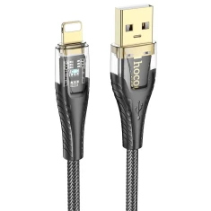 Кабель Hoco U121 USB-A to Lightning 2.4A 1.2m Transparent (6942007606967)