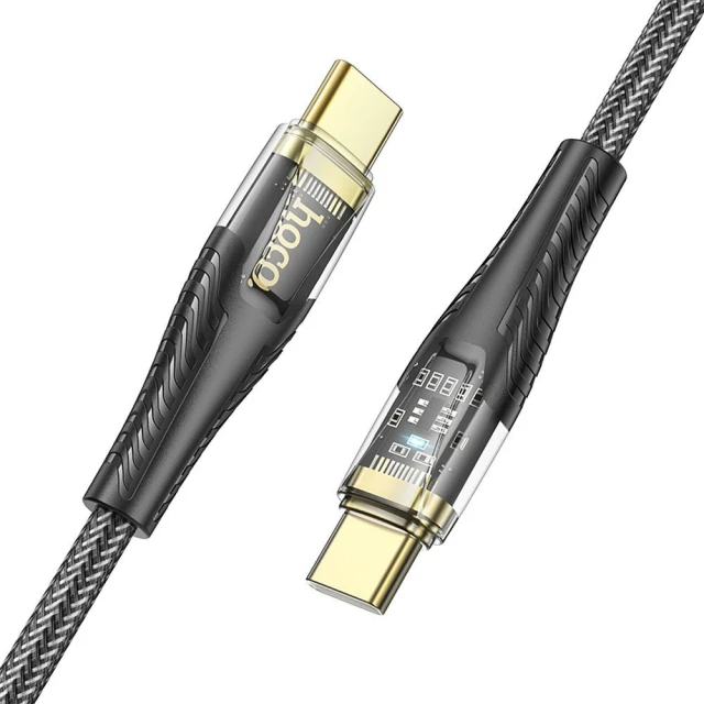 Кабель Hoco U121 USB C - USB C 3A 60W 1,2 м Black (6942007606981)