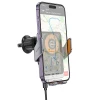 Автотримач Hoco HW7 індукційний 15W до дефлектора Grey (6942007608145)