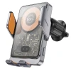Автотримач Hoco HW7 індукційний 15W до дефлектора Grey (6942007608145)