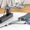 Кабель Hoco X102 3в1 USB A к Lightning/Micro USB/USB C 2.4A 1 м Black (6942007608794)