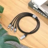 Кабель Hoco X102 3в1 USB A к Lightning/Micro USB/USB C 2.4A 1 м Black (6942007608794)
