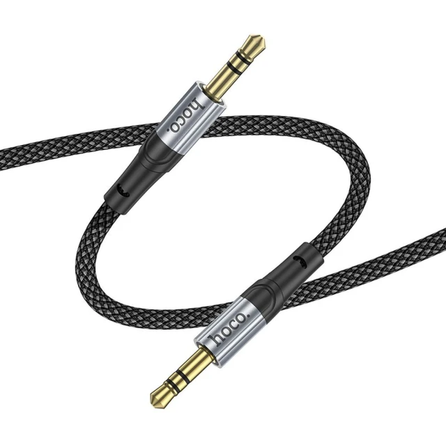 Кабель AUX Jack 3.5 мм до Jack 3.5 мм Hoco 1 м UPA26 Black (6942007608800)