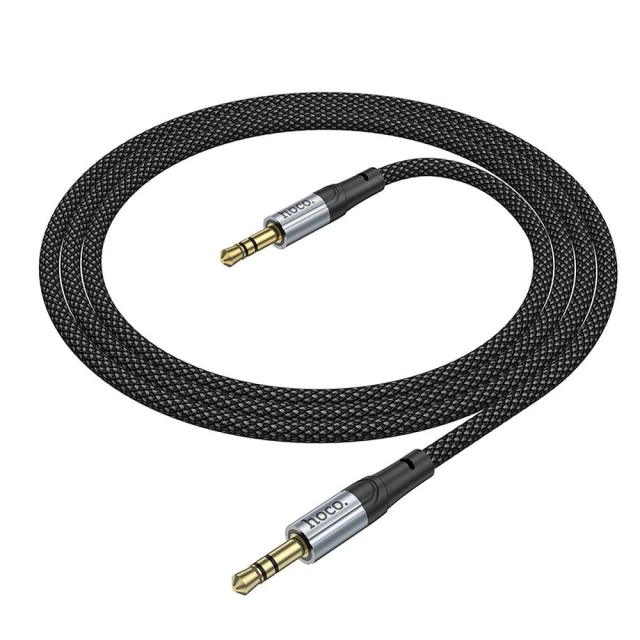 Кабель AUX Jack 3.5 мм до Jack 3.5 мм Hoco 1 м UPA26 Black (6942007608800)
