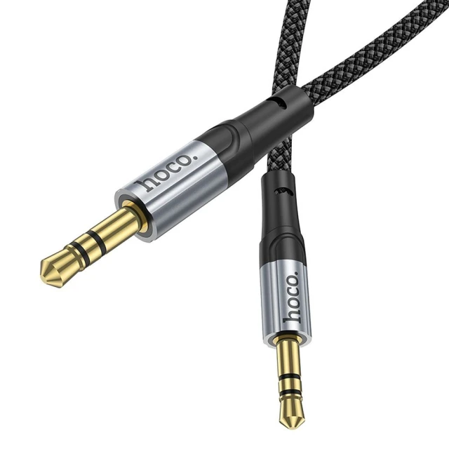 Кабель AUX Jack 3.5 мм до Jack 3.5 мм Hoco 1 м UPA26 Black (6942007608800)