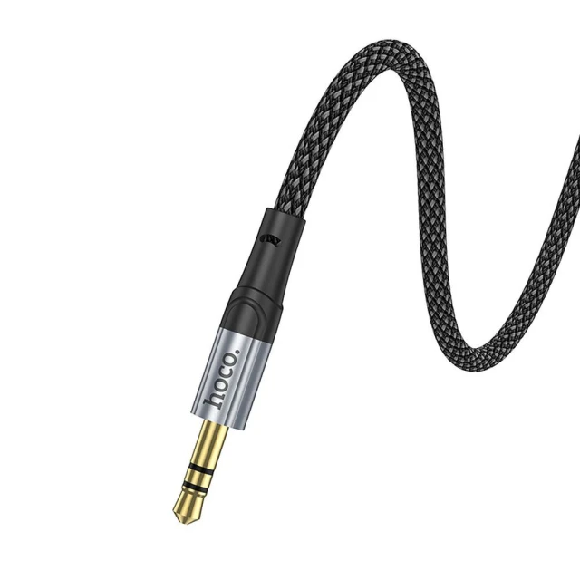 Кабель AUX Jack 3.5 мм до Jack 3.5 мм Hoco 1 м UPA26 Black (6942007608800)