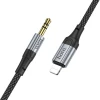 Кабель AUX Lightning до Jack 3.5 мм Hoco 1 м UPA26 Black (6942007608817)