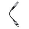 Адаптер AUX Hoco LS36 USB C to Jack 3.5 mm Black (6942007608886)