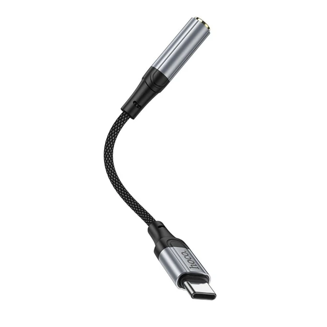 Адаптер AUX Hoco LS36 USB C to Jack 3.5 mm Black (6942007608886)
