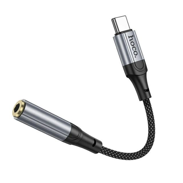 Адаптер AUX Hoco LS36 USB C to Jack 3.5 mm Black (6942007608886)