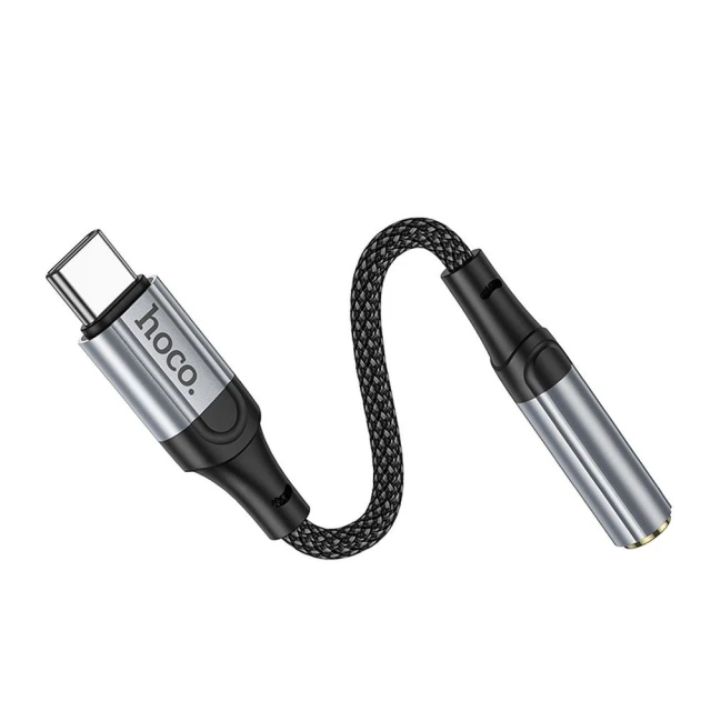 Адаптер AUX Hoco LS36 USB C to Jack 3.5 mm Black (6942007608886)