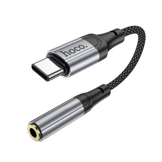 Адаптер AUX Hoco LS36 USB C to Jack 3.5 mm Black (6942007608886)