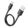 Кабель USB-A to USB-C Hoco X96 PD 2.4A 27W 0.25m Black (6942007609401)