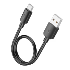 Кабель USB-A to USB-C Hoco X96 PD 2.4A 27W 0.25m Black (6942007609401)
