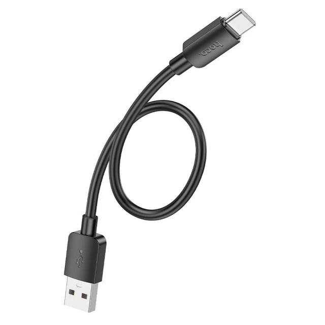 Кабель USB-A to USB-C Hoco X96 PD 2.4A 27W 0.25m Black (6942007609401)