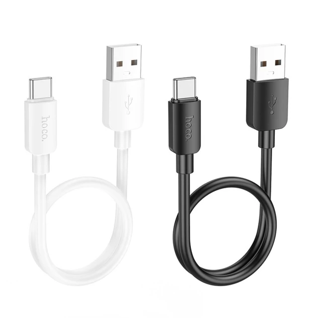 Кабель USB-A to USB-C Hoco X96 PD 2.4A 27W 0.25m Black (6942007609401)