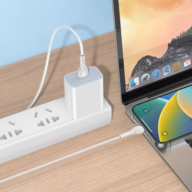 Кабель HOCO X37 USB-C до Lightning PD 27W 1 м White (6942007610056)