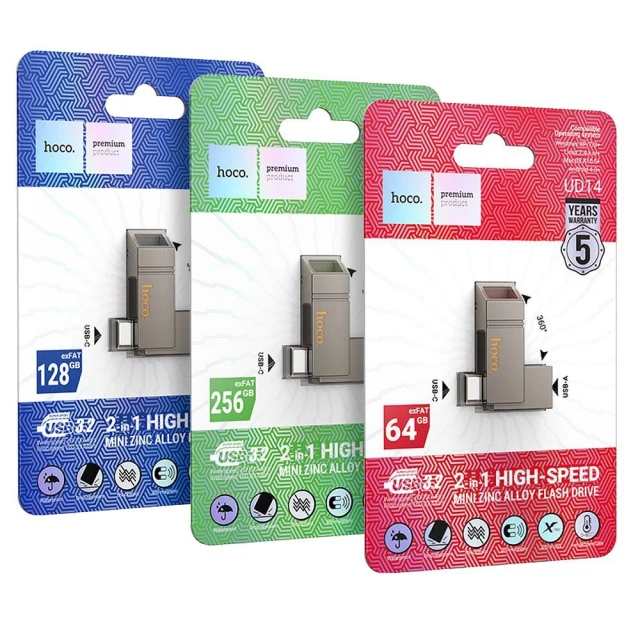USB-флешка Hoco UD14 64GB USB 3.2 Grey (6942007611534)