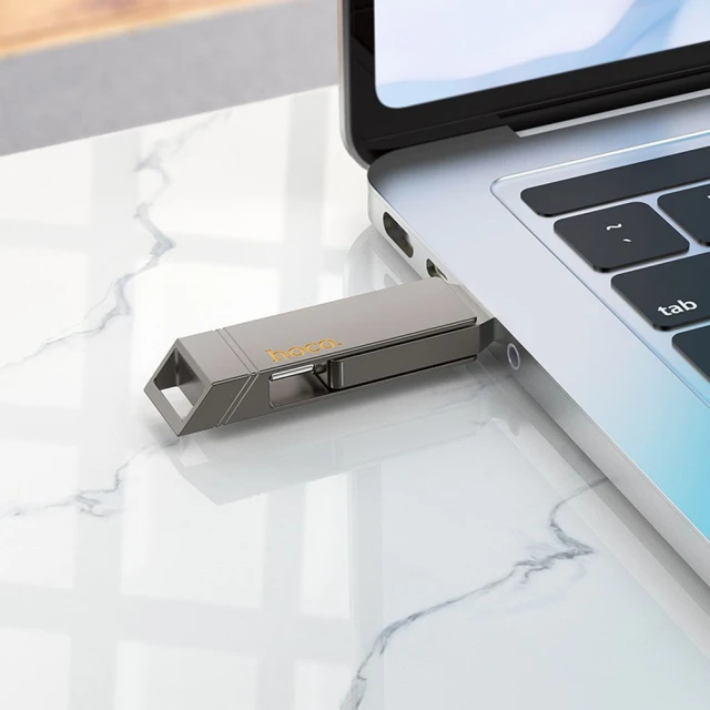 Флешка Hoco UD15 64GB USB 3.2 (USB A + USB C) Grey (6942007611572)
