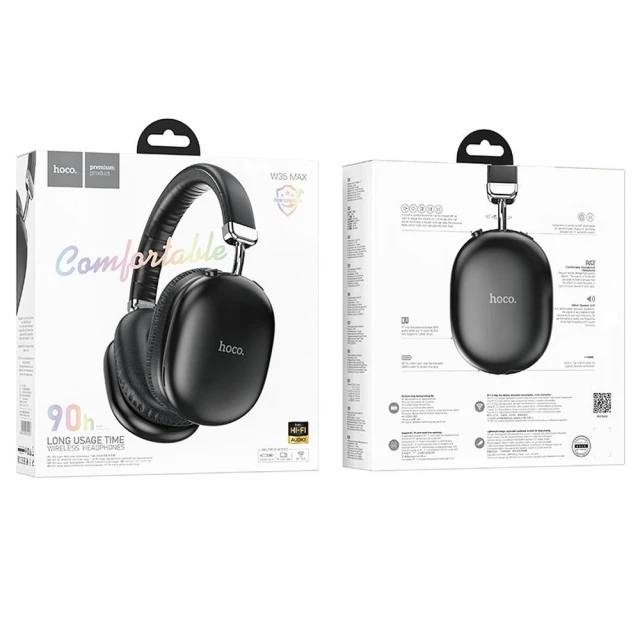Навушники бездротові накладні Hoco W35 Max Black (6942007612203)