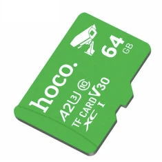 Карта памяти Hoco microSD 64 ГБ Class 10 UHS-I U3 V30 A2 Green (6942007612234)