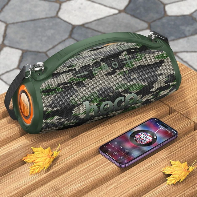 Колонка бездротова Hoco HA4 LED 2x20W Camo (6942007612272)