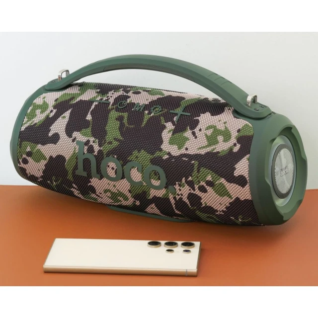 Колонка бездротова Hoco HA4 LED 2x20W Camo (6942007612272)