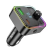 Автомобільний зарядний пристрій Hoco E81 USB A + USB C QC3.0 PD 30W з трансмітером Black (5903396461583)