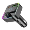Автомобільний зарядний пристрій Hoco E81 USB A + USB C QC3.0 PD 30W з трансмітером Black (5903396461583)
