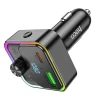 Автомобільний зарядний пристрій Hoco E81 USB A + USB C QC3.0 PD 30W з трансмітером Black (5903396461583)