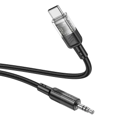 Кабель AUX Hoco UPA27 Jack 3.5 mm to USB C Black (6942007612548)