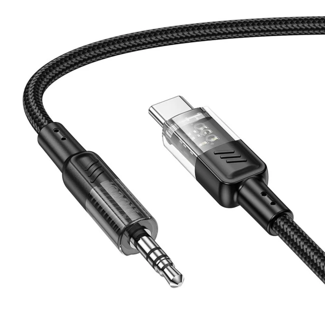 Кабель AUX Hoco UPA27 Jack 3.5 mm to USB C Black (6942007612548)