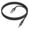 Кабель AUX Hoco UPA27 Jack 3.5 mm to USB C Black (6942007612548)