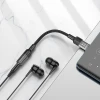 Адаптер AUX Hoco LS37 USB C to Jack 3.5 mm Transparent Black (6942007612609)