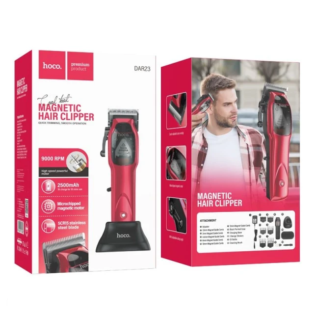 Машинка для стрижки волосся Hoco DAR23 Red (6942007615808)