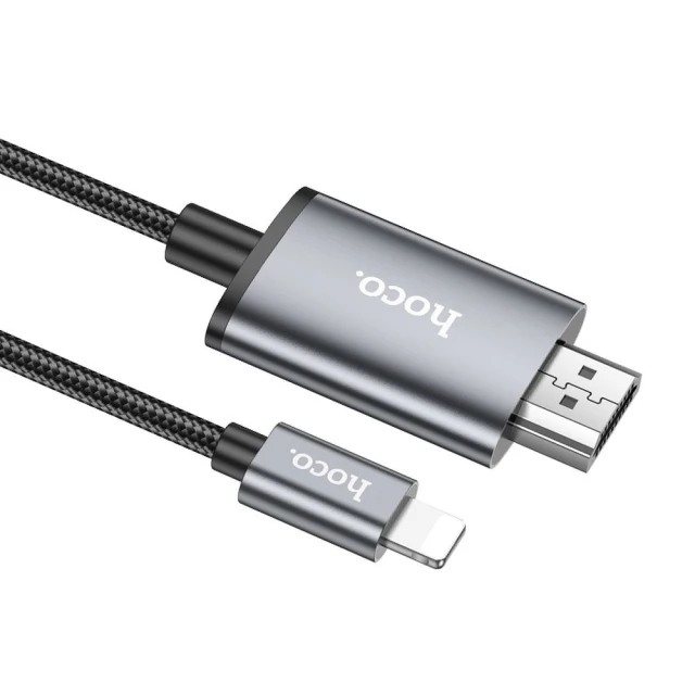 Кабель Hoco UA27 Lightning к HDMI 1080p 2 м Grey (6942007619011)