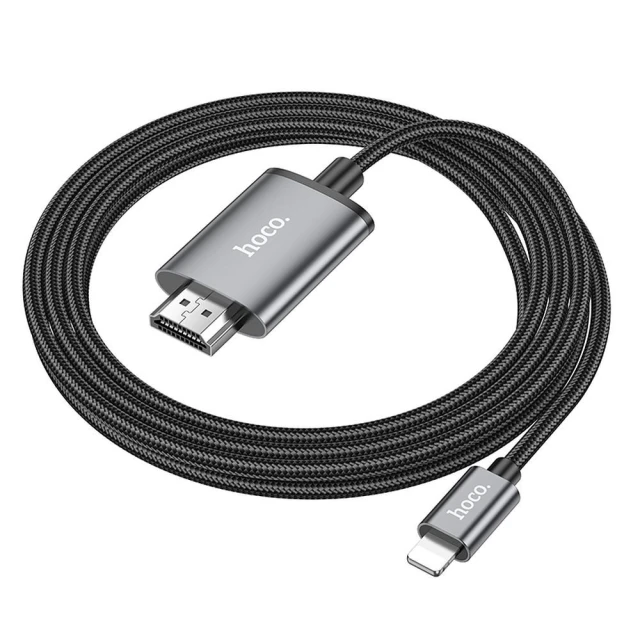 Кабель Hoco UA27 Lightning к HDMI 1080p 2 м Grey (6942007619011)