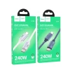 Кабель USB-C to USB-C Hoco U134 QC3.0 PD 5A 240W 1.8m Grey (6942007620086)