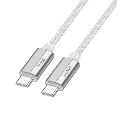 Кабель USB-C to USB-C Hoco U134 QC3.0 PD 5A 240W 1.8m Grey (6942007620086)