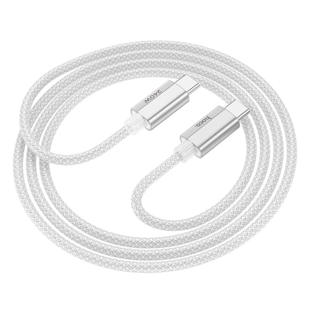 Кабель USB-C to USB-C Hoco U134 QC3.0 PD 5A 240W 1.8m Grey (6942007620086)