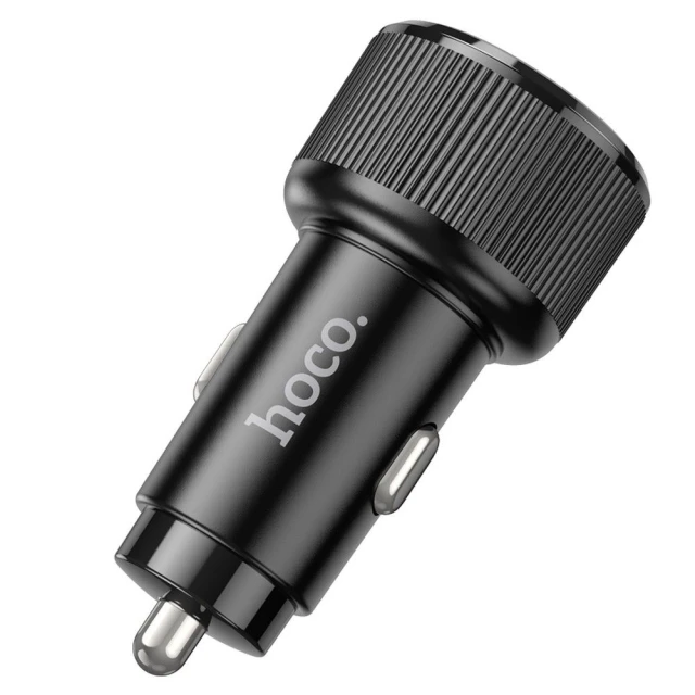 Автомобильное зарядное устройство Hoco NZ14B 2 x USB C QC PD 50W Black (5903396461590)