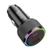 Автомобильное зарядное устройство Hoco NZ14B 2 x USB C QC PD 50W Black (5903396461590)