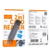 Картрідер Hoco USB A 2.0 SD/TF HB45 Grey (6942007620499)