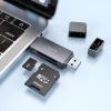Кардрідер Hoco USB A / USB C 2.0 HB45 SD / TF Grey (6942007620512)