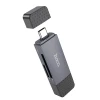 Кардрідер Hoco USB A / USB C 2.0 HB45 SD / TF Grey (6942007620512)